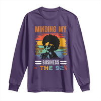 92 Percent Melanin African Women Long Sleeve Shirt Minding My Black Woman Business: The 92%