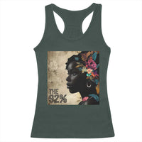 The 92% Black Women Power Racerback Tank Top 92 Percent Floral Melanin Girls