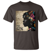 The 92% Black Women Power T Shirt 92 Percent Floral Melanin Girls