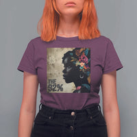 The 92% Black Women Power T Shirt For Women 92 Percent Floral Melanin Girls