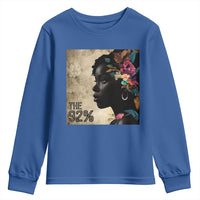 The 92% Black Women Power Youth Sweatshirt 92 Percent Floral Melanin Girls
