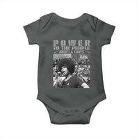 Power To The People Baby Onesie Black History Angela Davis Black Panther Party - Wonder Print Shop
