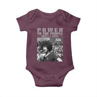 Power To The People Baby Onesie Black History Angela Davis Black Panther Party - Wonder Print Shop