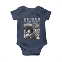 Power To The People Baby Onesie Black History Angela Davis Black Panther Party - Wonder Print Shop