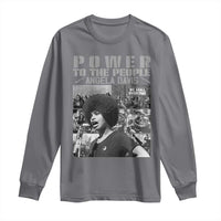 Power To The People Long Sleeve Shirt Black History Angela Davis Black Panther Party - Wonder Print Shop