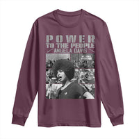 Power To The People Long Sleeve Shirt Black History Angela Davis Black Panther Party - Wonder Print Shop