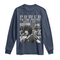 Power To The People Long Sleeve Shirt Black History Angela Davis Black Panther Party - Wonder Print Shop