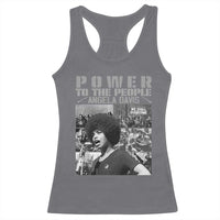 Power To The People Racerback Tank Top Black History Angela Davis Black Panther Party - Wonder Print Shop