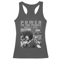 Power To The People Racerback Tank Top Black History Angela Davis Black Panther Party - Wonder Print Shop