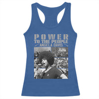 Power To The People Racerback Tank Top Black History Angela Davis Black Panther Party - Wonder Print Shop