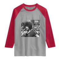 Power To The People Raglan Shirt Black History Angela Davis Black Panther Party - Wonder Print Shop