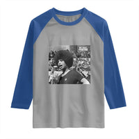 Power To The People Raglan Shirt Black History Angela Davis Black Panther Party - Wonder Print Shop