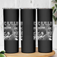 Power To The People Skinny Tumbler Black History Angela Davis Black Panther Party - Wonder Print Shop