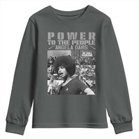 Power To The People Youth Sweatshirt Black History Angela Davis Black Panther Party - Wonder Print Shop