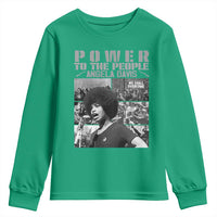 Power To The People Youth Sweatshirt Black History Angela Davis Black Panther Party - Wonder Print Shop