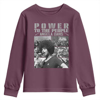 Power To The People Youth Sweatshirt Black History Angela Davis Black Panther Party - Wonder Print Shop