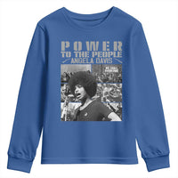 Power To The People Youth Sweatshirt Black History Angela Davis Black Panther Party - Wonder Print Shop