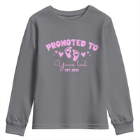 Personalized Gender Reveal Youth Sweatshirt Custom Text Baby Girl Reveal Pink Family Matching