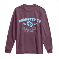 Personalized Gender Reveal Long Sleeve Shirt Custom Text Baby Boy Reveal Blue Family Matching