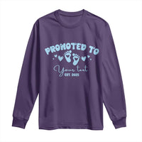 Personalized Gender Reveal Long Sleeve Shirt Custom Text Baby Boy Reveal Blue Family Matching