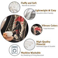 Samurai Bigfoot Throw Blanket Japanese Vintage Sasquatch Graphic Ukiyo-e Art Funny - Wonder Print Shop