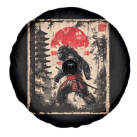 Samurai Bigfoot Spare Tire Cover Japanese Vintage Sasquatch Graphic Ukiyo-e Art Funny - Wonder Print Shop