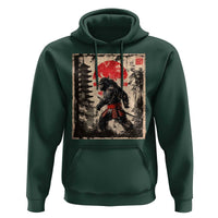 Samurai Bigfoot Hoodie Japanese Vintage Sasquatch Graphic Ukiyo-e Art Funny - Wonder Print Shop