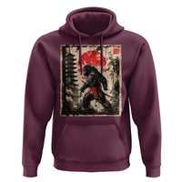 Samurai Bigfoot Hoodie Japanese Vintage Sasquatch Graphic Ukiyo-e Art Funny - Wonder Print Shop