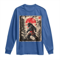 Samurai Bigfoot Long Sleeve Shirt Japanese Vintage Sasquatch Graphic Ukiyo-e Art Funny - Wonder Print Shop