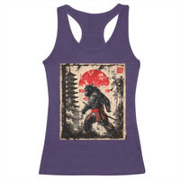 Samurai Bigfoot Racerback Tank Top Japanese Vintage Sasquatch Graphic Ukiyo-e Art Funny - Wonder Print Shop