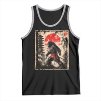 Samurai Bigfoot Tank Top Japanese Vintage Sasquatch Graphic Ukiyo-e Art Funny - Wonder Print Shop