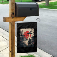 Samurai Bigfoot Garden Flag Funny Japanese Retro Vintage Sasquatch Graphic Ukiyo-e Art - Wonder Print Shop