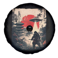 Samurai Bigfoot Spare Tire Cover Funny Japanese Retro Vintage Sasquatch Graphic Ukiyo-e Art - Wonder Print Shop
