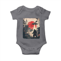 Samurai Bigfoot Baby Onesie Funny Japanese Retro Vintage Sasquatch Graphic Ukiyo-e Art - Wonder Print Shop