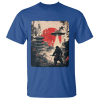 Samurai Bigfoot T Shirt Funny Japanese Retro Vintage Sasquatch Graphic Ukiyo-e Art - Wonder Print Shop