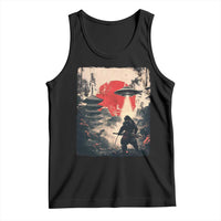 Samurai Bigfoot Tank Top Funny Japanese Retro Vintage Sasquatch Graphic Ukiyo-e Art - Wonder Print Shop