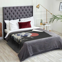 Japanese Kawaii Anime Cat Throw Blanket Funny Surfing Cat Bruh Retro The Great Wave Kanagawa - Wonder Print Shop