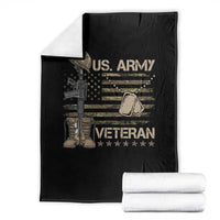 US Army Veteran Flag Throw Blanket - Wonder Print Shop