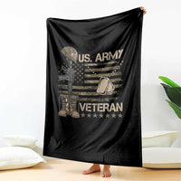 US Army Veteran Flag Throw Blanket - Wonder Print Shop