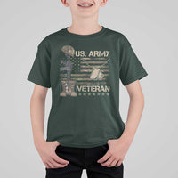 US Army Veteran Flag T Shirt For Kid - Wonder Print Shop