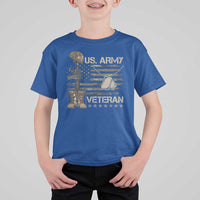 US Army Veteran Flag T Shirt For Kid - Wonder Print Shop