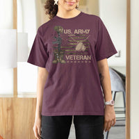 US Army Veteran Flag T Shirt For Women - Wonder Print Shop