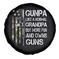 Gunpa Spare Tire Cover Guns Grandpa More Fun Camo American Flag USA Camouflage