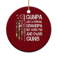 Gunpa Ceramic Ornament Guns Grandpa More Fun Camo American Flag USA Camouflage - Wonder Print Shop