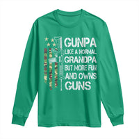 Gunpa Long Sleeve Shirt Guns Grandpa More Fun Camo American Flag USA Camouflage