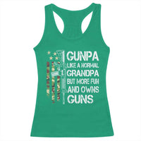 Gunpa Racerback Tank Top Guns Grandpa More Fun Camo American Flag USA Camouflage