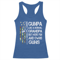 Gunpa Racerback Tank Top Guns Grandpa More Fun Camo American Flag USA Camouflage