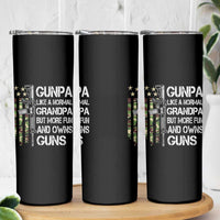 Gunpa Skinny Tumbler Guns Grandpa More Fun Camo American Flag USA Camouflage