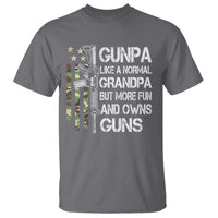 Gunpa T Shirt Guns Grandpa More Fun Camo American Flag USA Camouflage