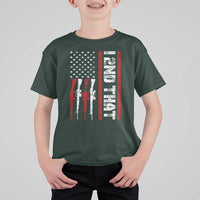 Vintage USA Flag 2nd Amendment T Shirt For Kid Pro Gun Lovers - Wonder Print Shop